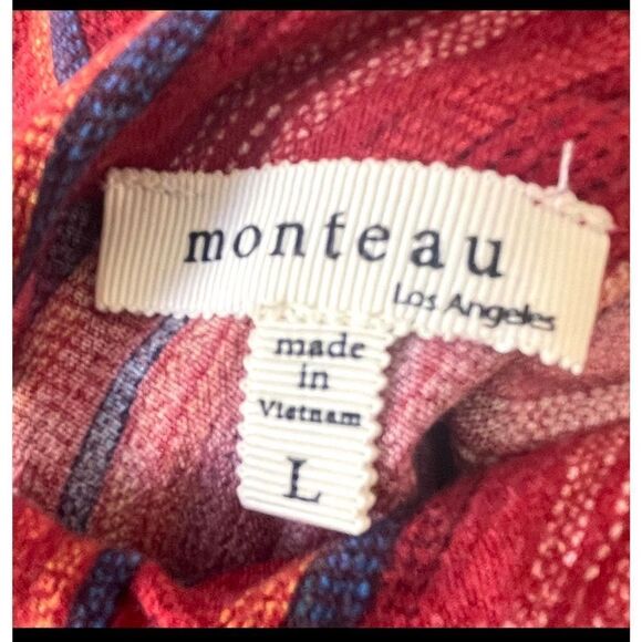 Monteau red sleeveless striped top - Picture 7 of 12